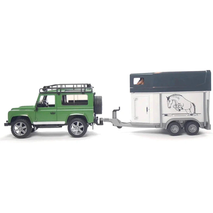 Bruder Land Rover with Horse Trailer