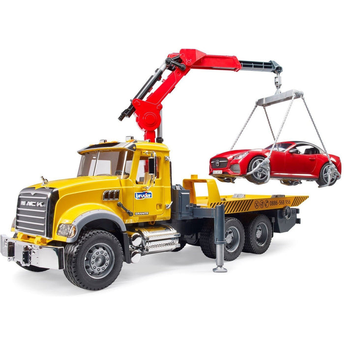 Bruder MACK Granite Tow Truck with Roadster