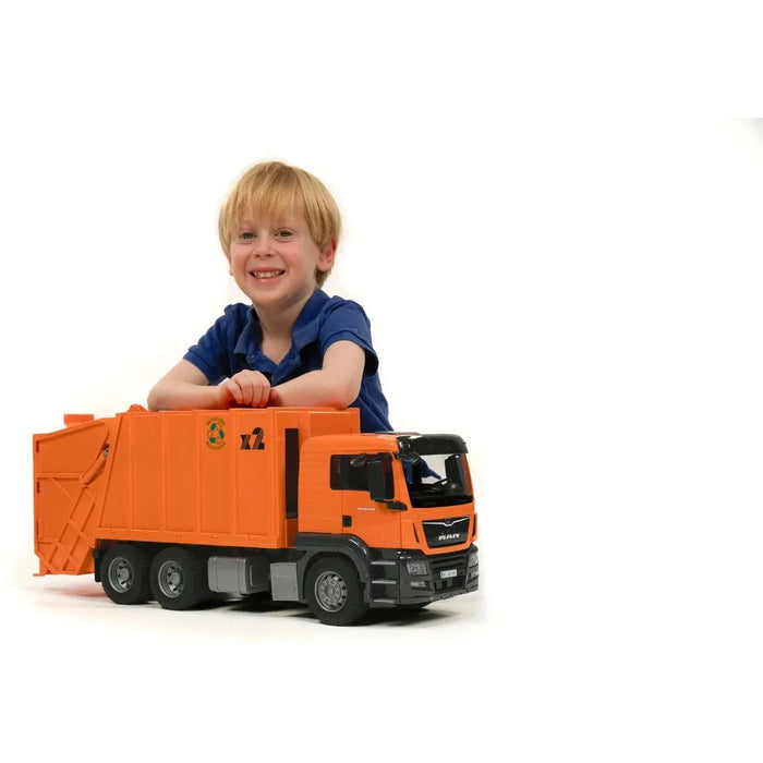 Bruder MAN TGS Orange Garbage Truck