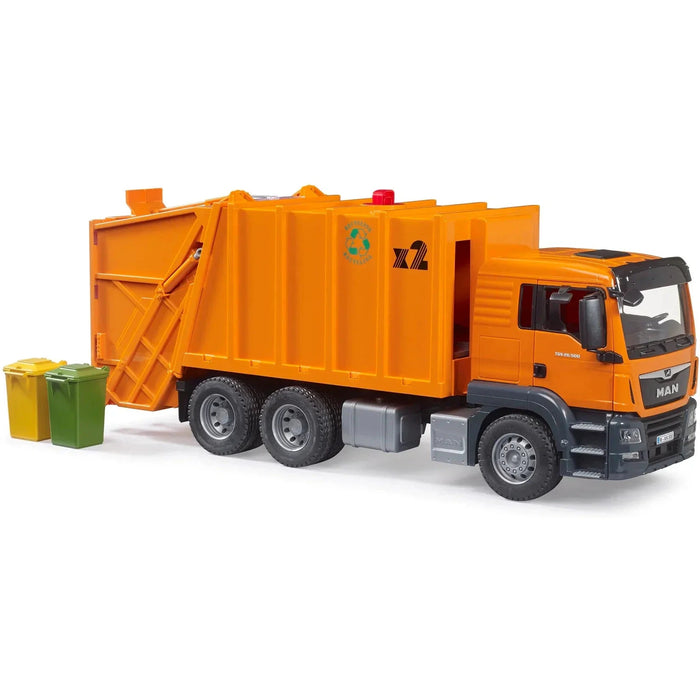 Bruder MAN TGS Orange Garbage Truck