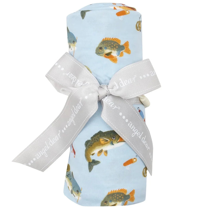 Angel Dear Fishing Swaddle Blanket