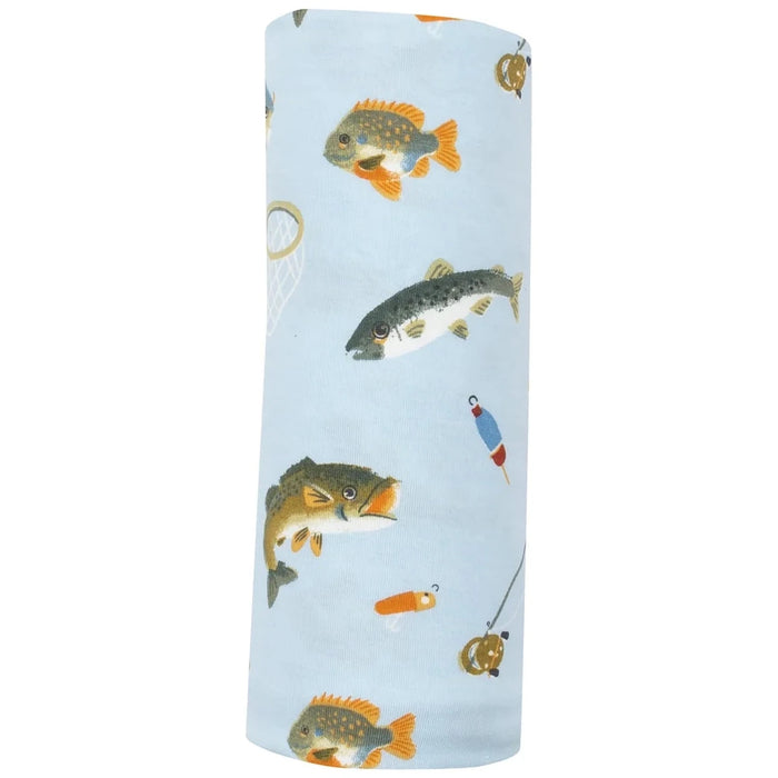 Angel Dear Fishing Swaddle Blanket