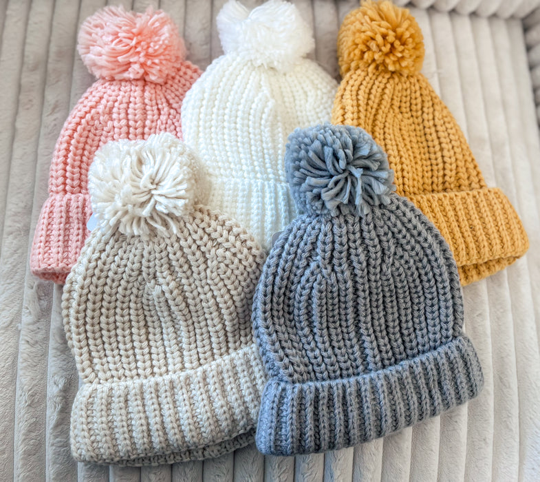 Brixy/Sugar & Maple Knit Pompom Hat