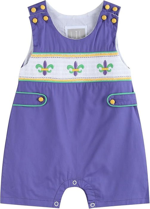 Lil Cactus Purple Mardi Gras Smocked Jon Jons