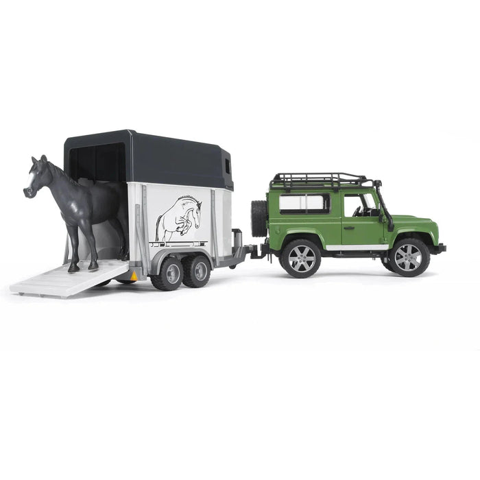 Bruder Land Rover with Horse Trailer