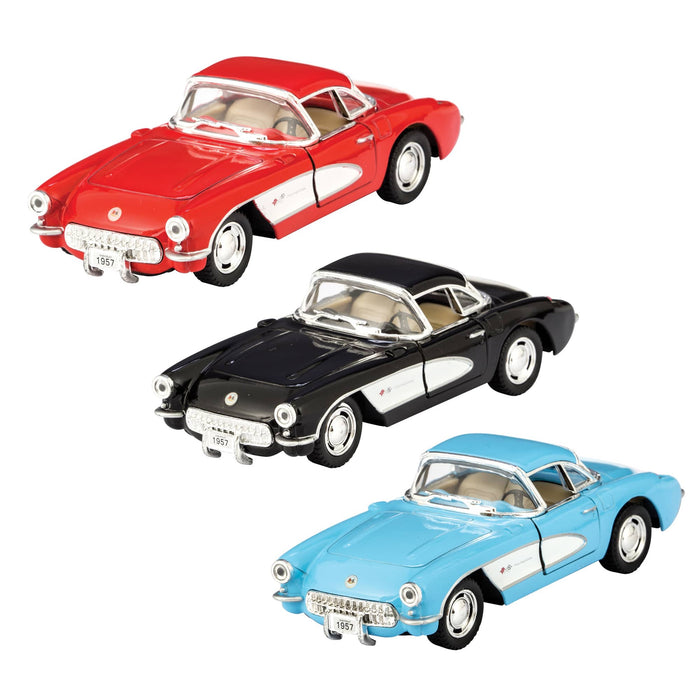 Schylling Die Cast '57 Chevrolet Corvette - Assorted Black/Red