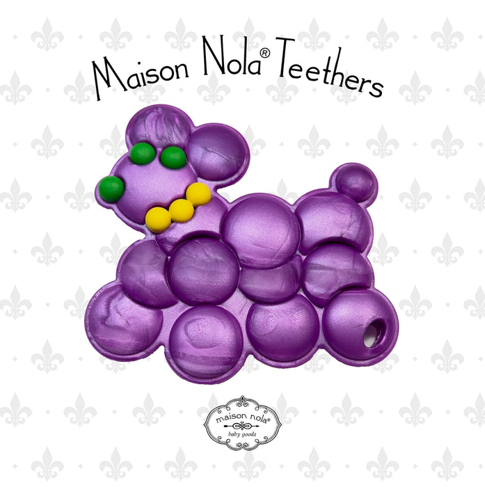 Maison Nola Bead Dog Teether - Purple