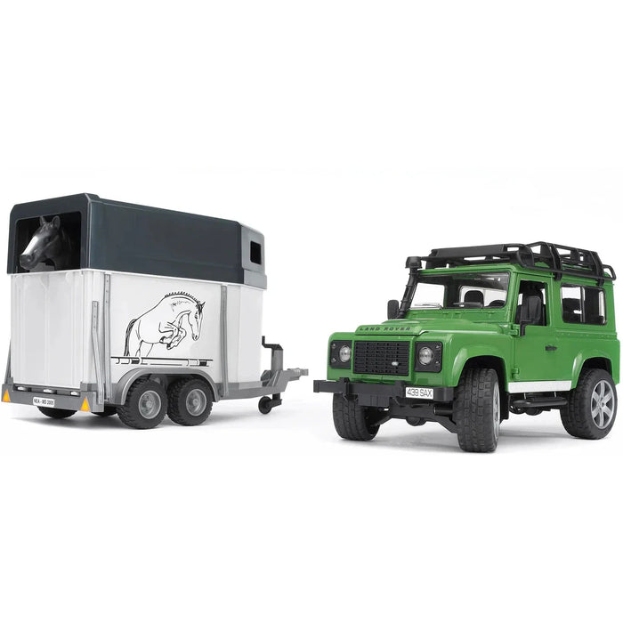 Bruder Land Rover with Horse Trailer