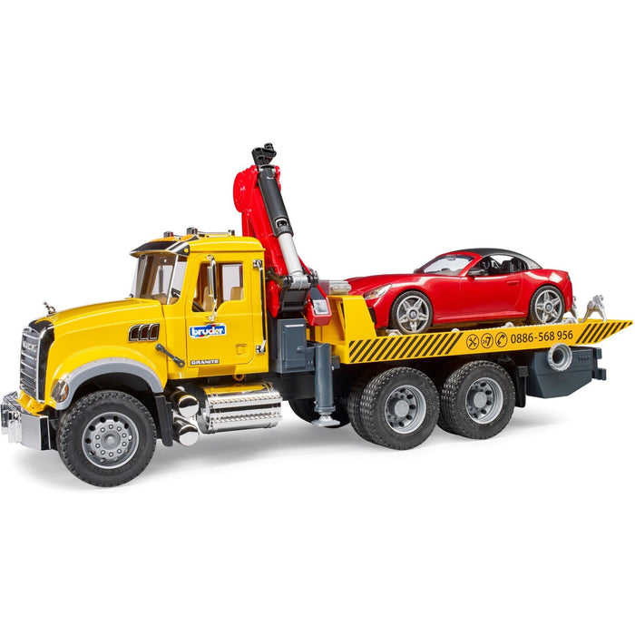 Bruder MACK Granite Tow Truck with Roadster