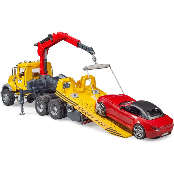 Bruder MACK Granite Tow Truck with Roadster