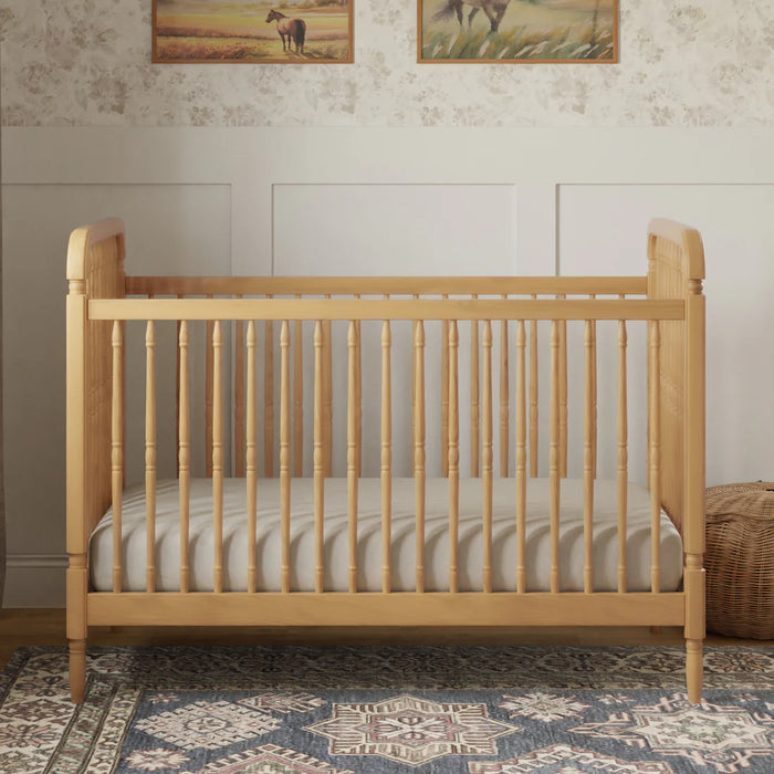 Liberty 3n1 Spindle Crib w/Toddler Rail - Honey