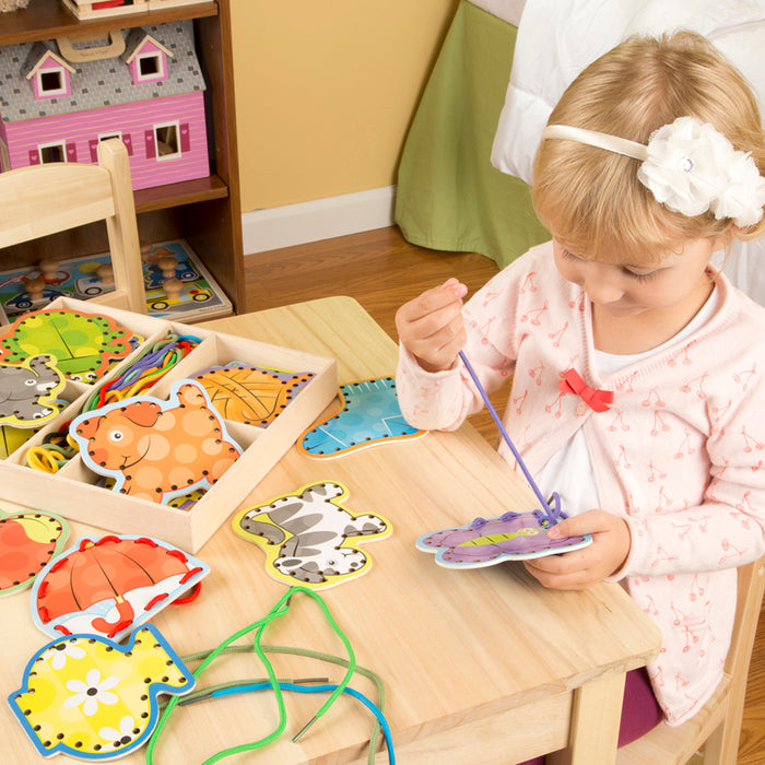 Melissa & Doug Wooden Alphabet Lacing Cards