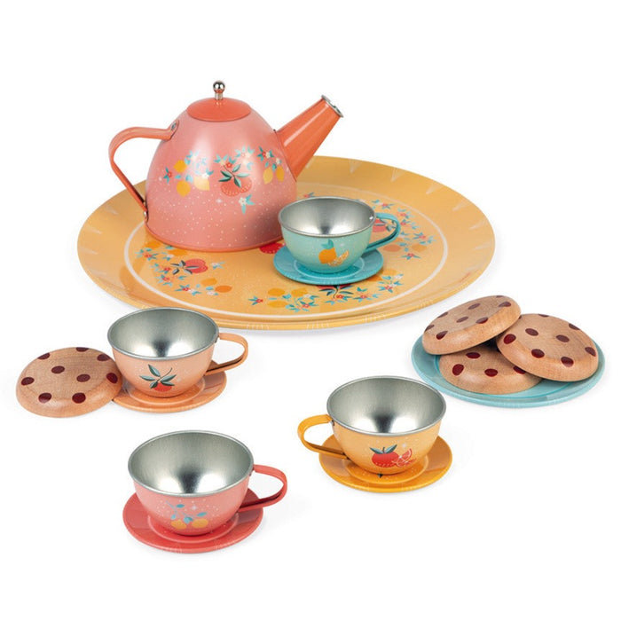 Janod Dinnerware Metal Tea Set